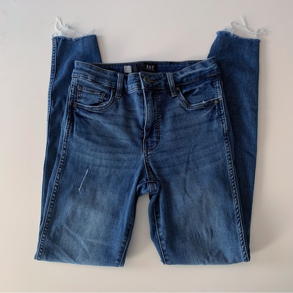 Kut from the Kloth Denim - Kut from the Kloth raw hem skinny jeans size 2